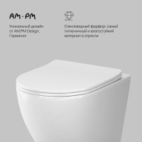 Унитаз подвесной AM.PM Like C801900SC AquaSpin с микролифтом, глянцевый белый