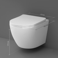 Унитаз подвесной AM.PM Like C801900SC AquaSpin с микролифтом, глянцевый белый