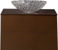 Мебель для ванной комнаты Armadi Art NeoArt 80 шоколад с ручками Crystal золото