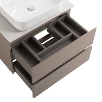 Тумба под раковину со столешницей BelBagno Kraft 60 подвесная, матовая бежевая, столешница kep-60-bo