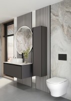Унитаз подвесной Boheme Fiore 978-SET-MW безободковый, с микролифтом, матовый белый