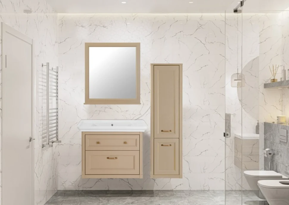 Зеркало ASB-Woodline Толедо 85 капучино