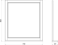 Зеркало ASB-Woodline Толедо 85 капучино Зеркало ASB-Woodline Толедо 85 капучино