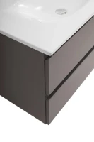 Тумба с раковиной BelBagno Kraft 100 подвесная, матовая темно-серая, раковина bb-8099-100