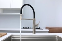 Смеситель для кухни Paulmark Ganymede Ga213199-BS с гибким изливом, брашированная сталь