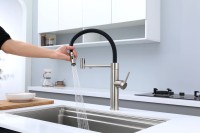 Смеситель для кухни Paulmark Ganymede Ga213199-BS с гибким изливом, брашированная сталь