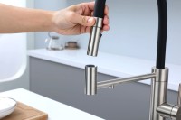 Смеситель для кухни Paulmark Ganymede Ga213199-BS с гибким изливом, брашированная сталь