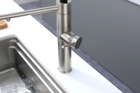 Смеситель для кухни Paulmark Ganymede Ga213199-BS с гибким изливом, брашированная сталь