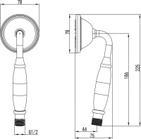 Душевая лейка Lemark LM8007G