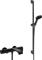 Смеситель для ванны с душем Hansgrohe Vivenis 75420670 + Душевой гарнитур Hansgrohe Pulsify Relaxation 105 3jet 24170670 матовый