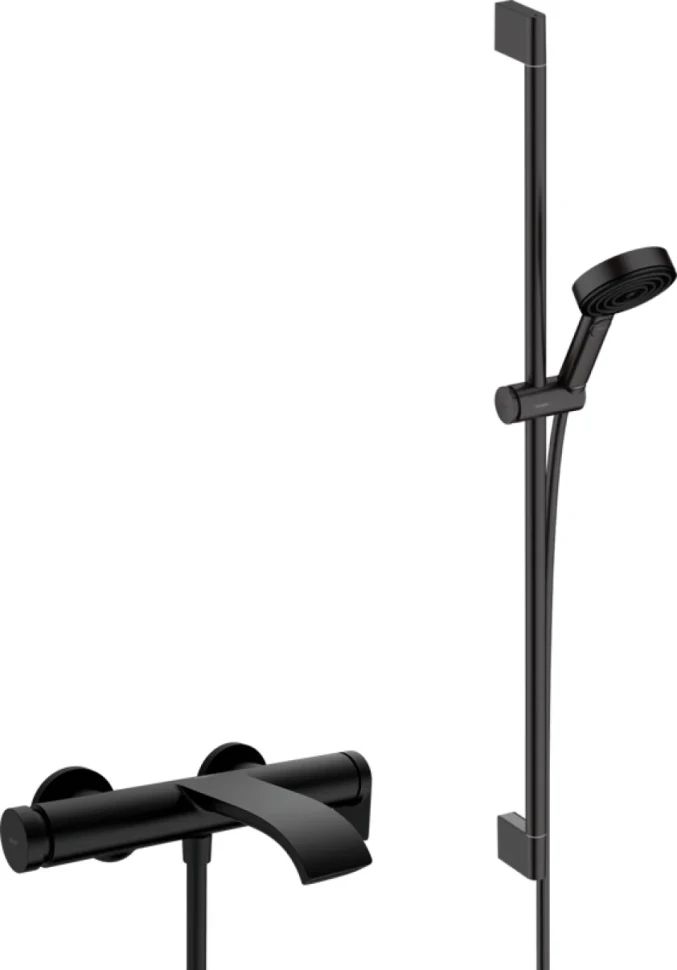 Смеситель для ванны с душем Hansgrohe Vivenis 75420670 + Душевой гарнитур Hansgrohe Pulsify Relaxation 105 3jet 24170670 матовый