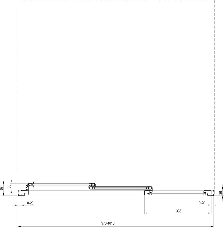 Душевая дверь в нишу Ravak Supernova ASDP3-100 Transparent, 200, профиль белый