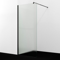 Душевая перегородка Wasserkraft Rur 30W 110 см, профиль матовый черный, стекло текстурное