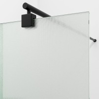 Душевая перегородка Wasserkraft Rur 30W 110 см, профиль матовый черный, стекло текстурное