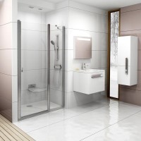 Душевая дверь в нишу Ravak Chrome CSD2-120 Transparent, профиль сатин