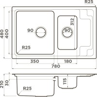 Комплект Мойка Omoikiri Mizu 78-2-IN + Измельчитель Nagare 1000