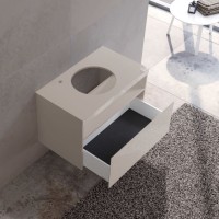 Тумба под раковину Keuco Stageline 32864 80 см, с подсветкой, розеткой и точкой зарядки USB и USB-C, кашемир