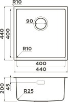 Комплект Мойка Omoikiri TADZAVA 44-U/I-Ultra светлое золото + Измельчитель Nagare slim 1250-AZ azur blue
