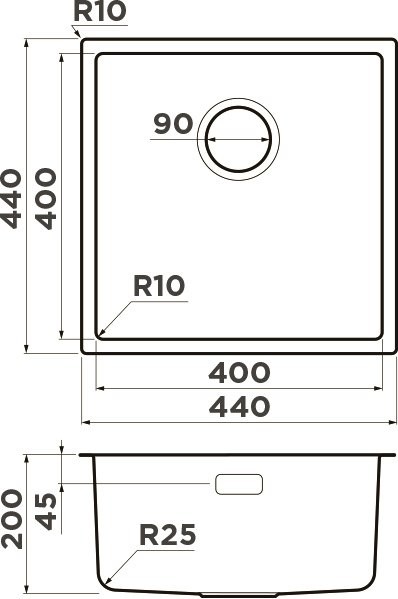 Комплект Мойка Omoikiri TADZAVA 44-U/I-Ultra светлое золото + Измельчитель Nagare slim 1250-AZ azur blue