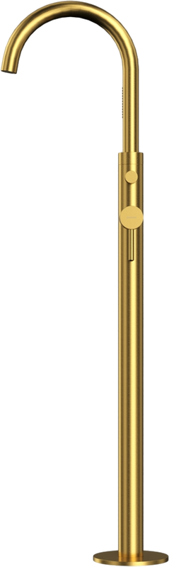 Напольный смеситель для ванны с душем WHITECROSS Y Y1233GLB С ВНУТРЕННЕЙ ЧАСТЬЮ, брашированное золото