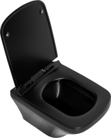 Комплект Унитаз подвесной BelBagno Sela BB3201CHR-MB крышка BB3201SC-MB, безободковый, с микролифтом + Система инсталляции для унитазов BelBagno BB002