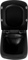 Комплект Унитаз подвесной BelBagno Sela BB3201CHR-MB крышка BB3201SC-MB, безободковый, с микролифтом + Система инсталляции для унитазов BelBagno BB002