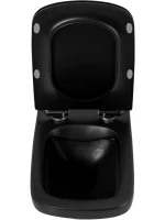 Комплект Унитаз подвесной BelBagno Sela BB3201CHR-MB крышка BB3201SC-MB, безободковый, с микролифтом + Система инсталляции для унитазов BelBagno BB002