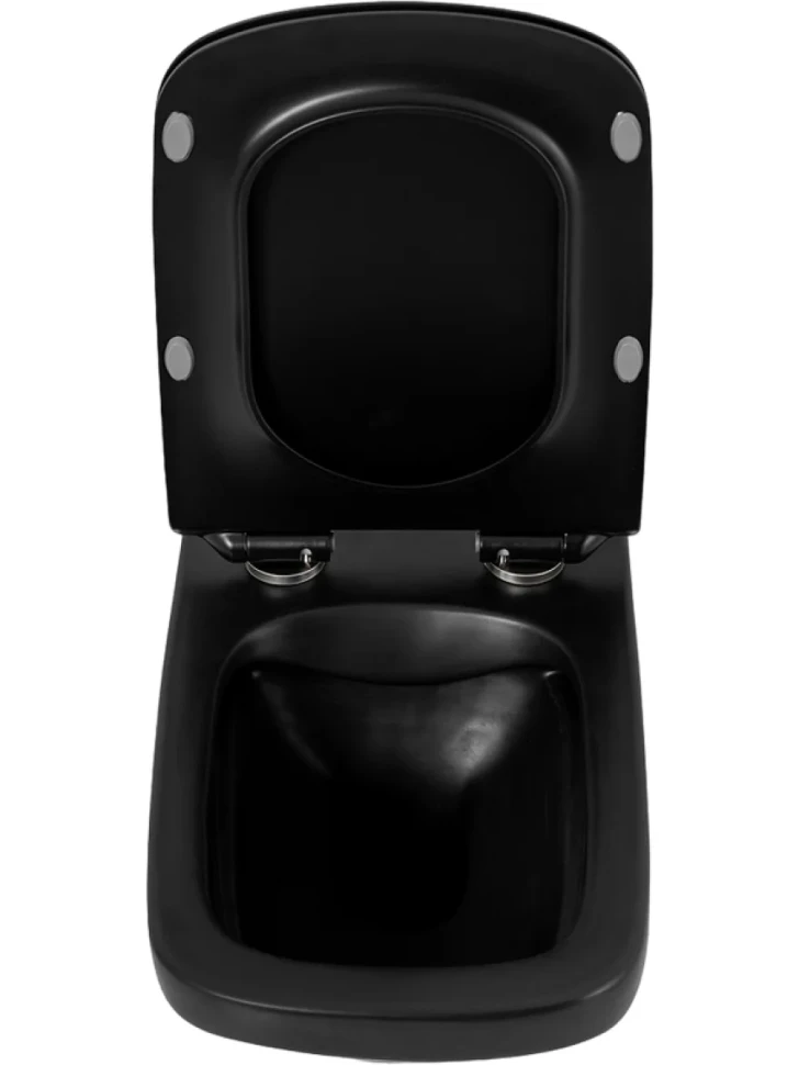 Комплект Унитаз подвесной BelBagno Sela BB3201CHR-MB крышка BB3201SC-MB, безободковый, с микролифтом + Система инсталляции для унитазов BelBagno BB002