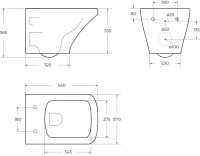 Комплект Унитаз подвесной BelBagno Sela BB3201CHR-MB крышка BB3201SC-MB, безободковый, с микролифтом + Система инсталляции для унитазов BelBagno BB002