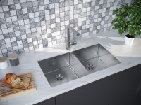 Комплект Мойка Paulmark Gerberg PM237844-BS брашированная нержавеющая сталь + Измельчитель Intenso