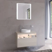 Мебель для ванной комнаты Keuco Stageline 32864 80 см, с подсветкой, розеткой и точкой зарядки USB и USB-C, кашемир