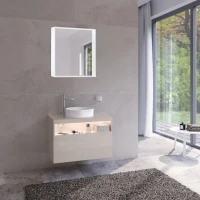 Мебель для ванной комнаты Keuco Stageline 32864 80 см, с подсветкой, розеткой и точкой зарядки USB и USB-C, кашемир