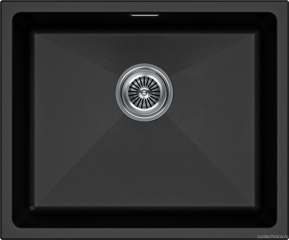 Комплект Мойка Paulmark Lumi LU55-BL черная + Измельчитель Intenso