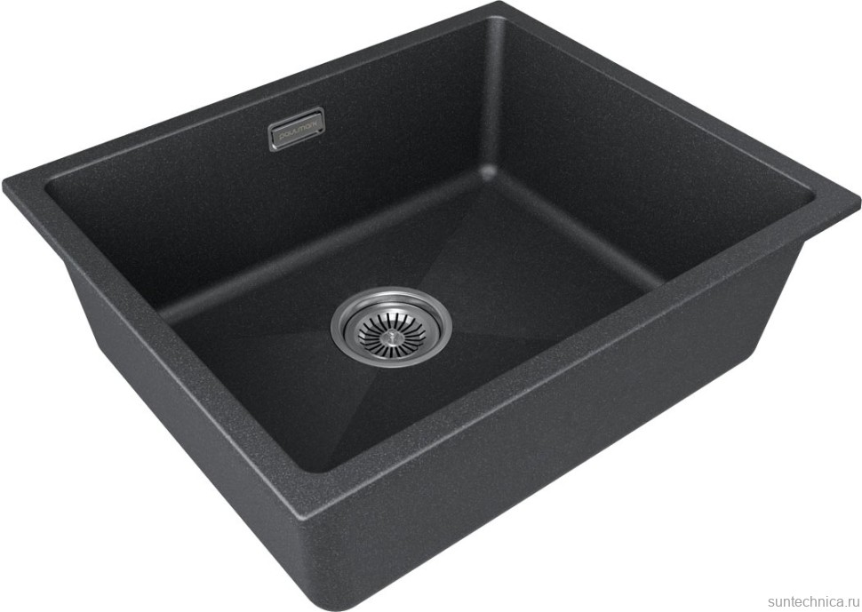 Комплект Мойка Paulmark Lumi LU55-BL черная + Измельчитель Intenso