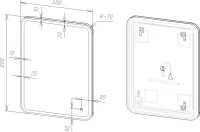 Мебель для ванной комнаты STWORKI Колдинг 60 белая, с раковиной Moduo 40 RING, столешница орех матовый