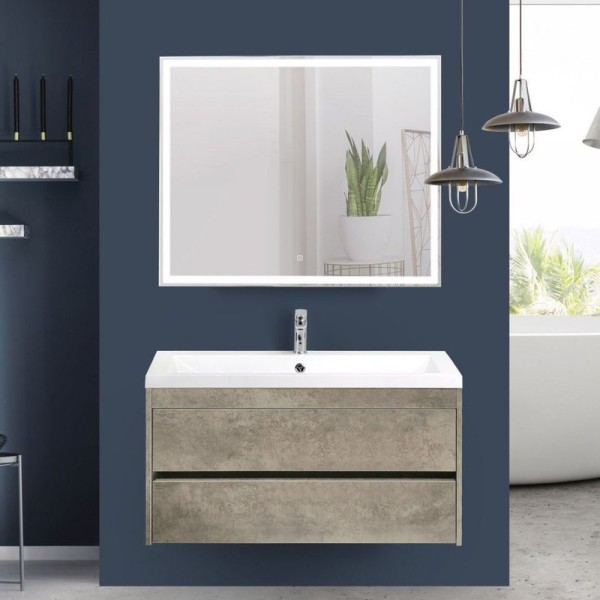 Мебель для ванной комнаты Art&Max Family 100, подвесная, Cemento Veneto