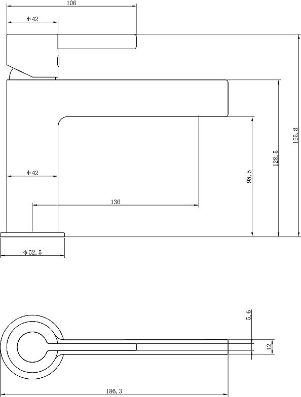 Смеситель для раковины beWash Incanto BVMM1BS238 черный, розовое золото
