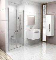 Душевая дверь в нишу Ravak Chrome CSDL2-90 Transparent, профиль сатин