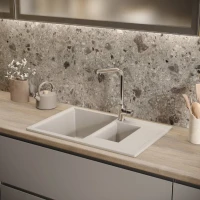Мойка кухонная Domaci Болонья М-210-003 бежевая Мойка кухонная Domaci Болонья М-210-003 бежевая