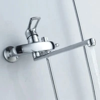 Смеситель с длинным изливом для ванны Shevanik S5172 хром Смеситель с длинным изливом для ванны Shevanik S5172 хром