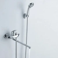 Смеситель с длинным изливом для ванны Shevanik S5172 хром Смеситель с длинным изливом для ванны Shevanik S5172 хром