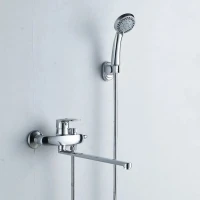 Смеситель с длинным изливом для ванны Shevanik S5172 хром Смеситель с длинным изливом для ванны Shevanik S5172 хром
