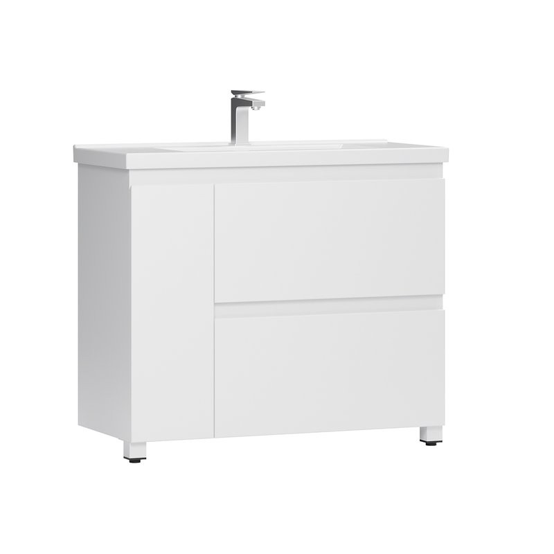 Тумба под умывальник Неаполь Н 100-02, Белый глянцевый (1)