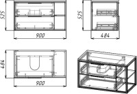 Тумба под раковину Grossman Лофт 90 шанико