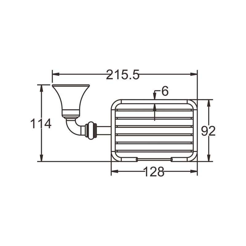 Мыльница Rose RG12 RG1204 хром