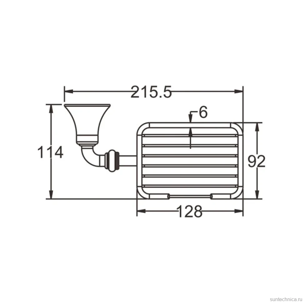 Мыльница Rose RG12 RG1204 хром