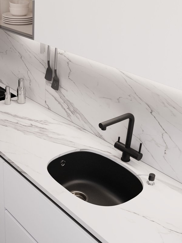 Мойка кухонная Emar Quartz EMQ-1560.P морион