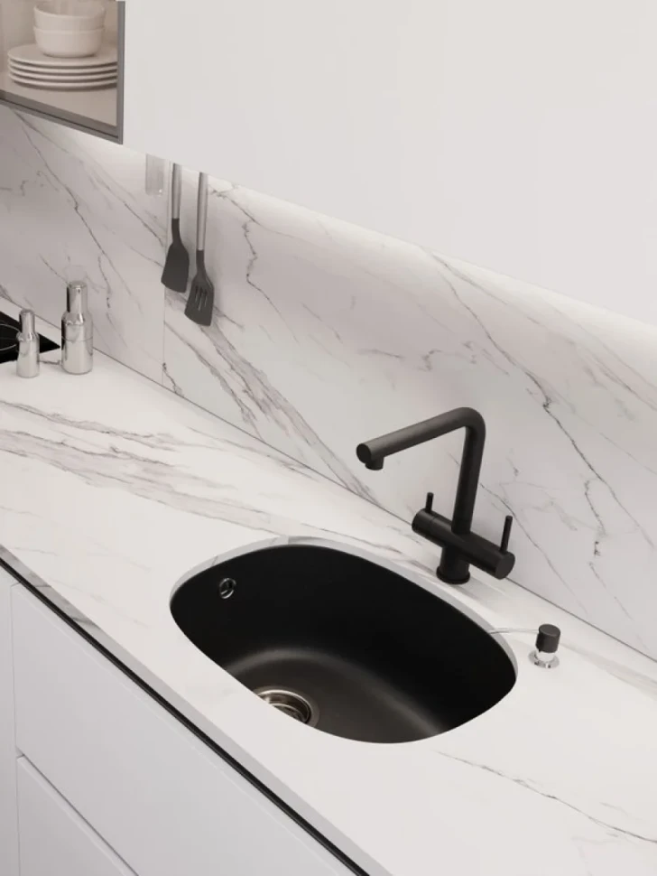 Мойка кухонная Emar Quartz EMQ-1560.P морион
