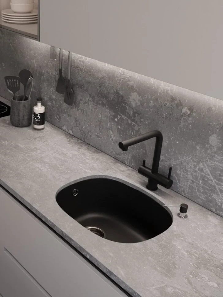 Мойка кухонная Emar Quartz EMQ-1560.P морион