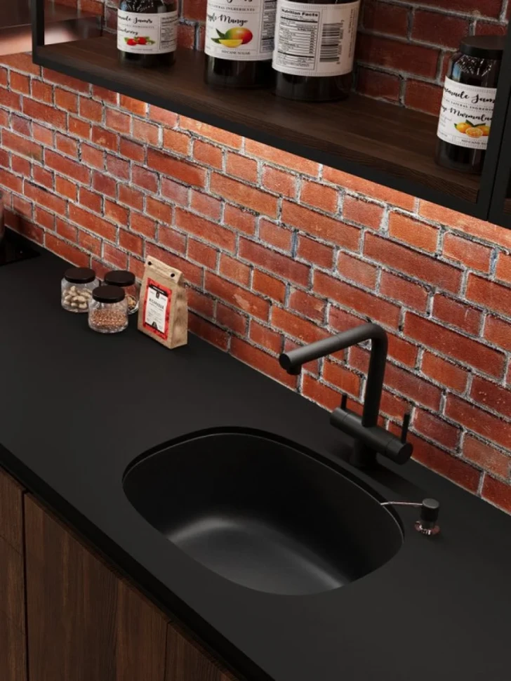 Мойка кухонная Emar Quartz EMQ-1560.P морион